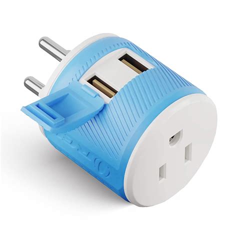 Orei Type O USA to Thailand Plug Adapter Blue (U2U-18) : Amazon.in ...
