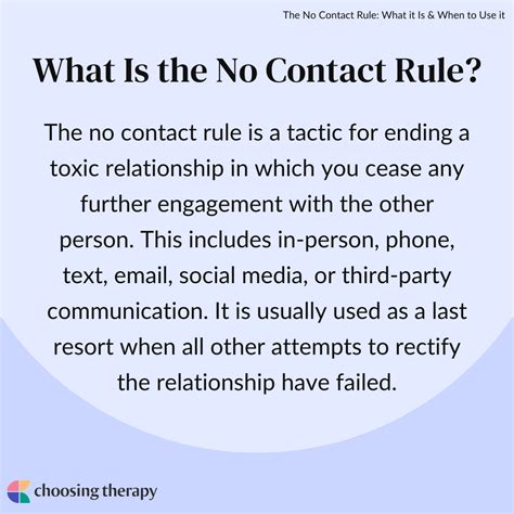 What Is The No Contact Rule?
