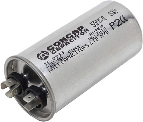 Concap 55 MFD Dual Capacitor for Conditioner : Amazon.in: Industrial ...