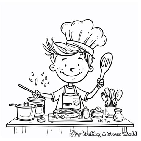 Cooking Coloring Pages 的图像结果