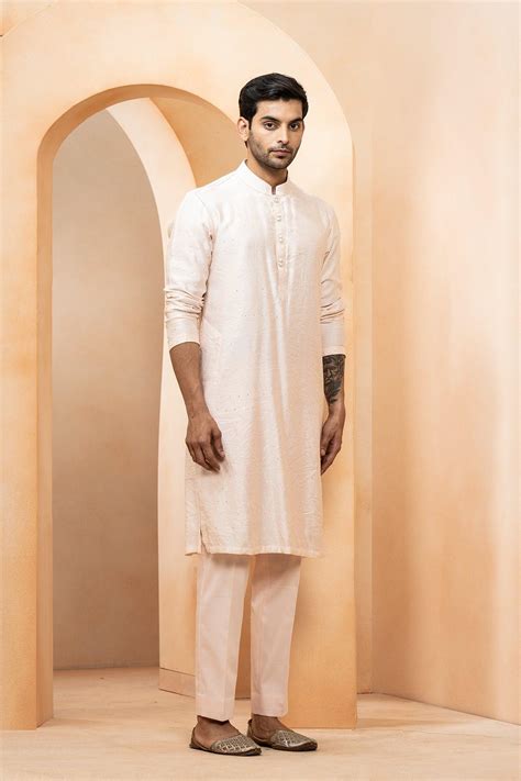 Ashar Chanderi & Fine Silk Nehru Jacket set