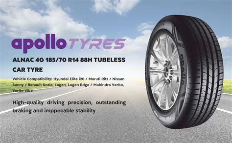 Apollo Alnac 4G 185/70 R14 88H Tubeless Car Tyre : Amazon.in: Car ...