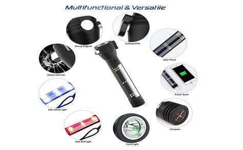 Nirvikalp Enterprise 7 Mode Rechargeable Solar LED Torch Flashlight Use ...