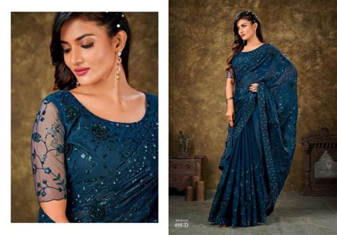 Zara 498 Fancy Designer Jimmy Silk Saree Collection: Textilecatalog