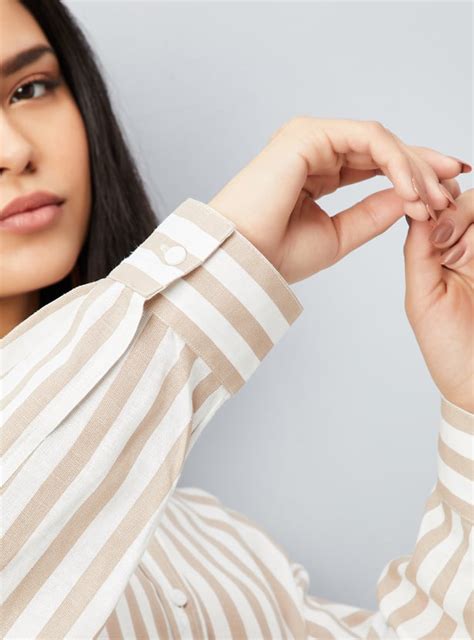Buy Women Striped Oversized Shirt Online at just Rs. 999.0 ...