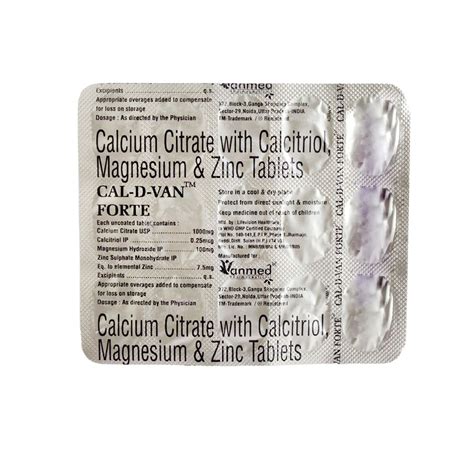 CAL-D-VAN FORTE TABLETS 15'S Price, Uses, Side Effects, Composition ...