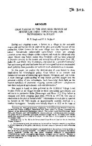 Crop failure in the semi-arid tropics of peninsular India: implications ...