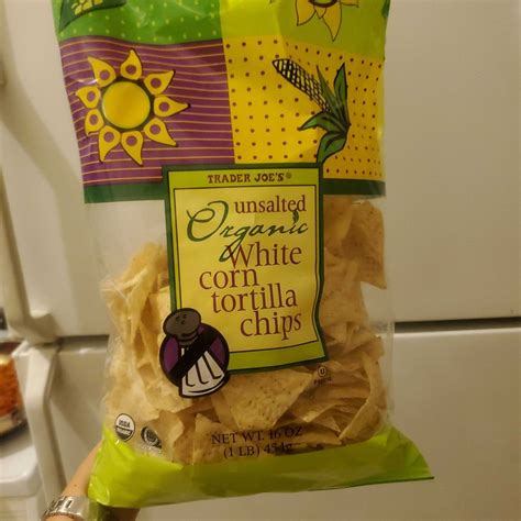 Unsalted Organic White Corn Tortilla Chips from Trader Joe's - Vegan ...