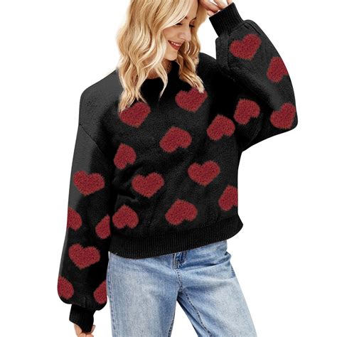BJUTIR Womens Pullover Sweaters Women'S Valentine'S Day Cute Love ...
