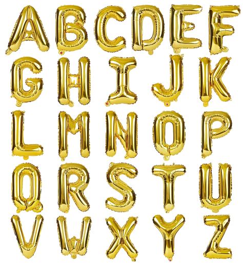Gold Letter Balloons