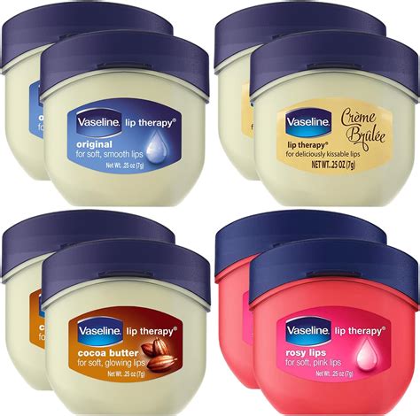 Amazon.com : Vaseline Lip Therapy 6-Pack – Mini Lip Balm, Travel-Size ...