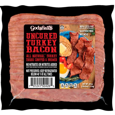 Godshall's Uncured Turkey Bacon (40 oz) Delivery or Pickup Near Me ...
