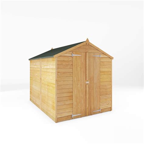 Buy WALTONS 8 x 6 Overlap Storage Shed | Apex Roof | 7mm Overlap ...