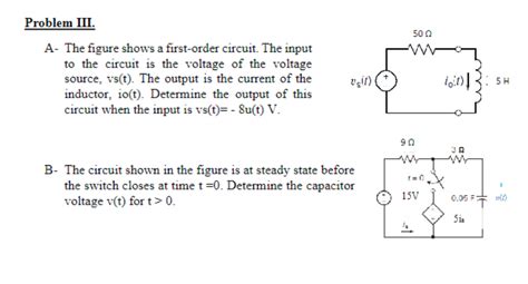 Image result for First Order Circuit Problem