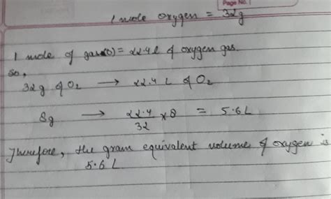 gram equivalent volume of o2 at stp explain me plzz - Brainly.in