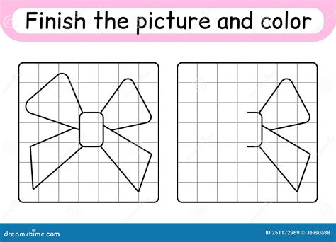 Complete the Picture Bow. Copy the Picture and Color. Finish the Image ...