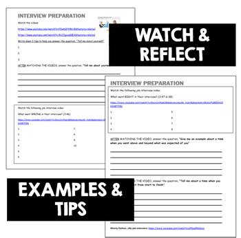 Mock Interview Worksheet 的图像结果
