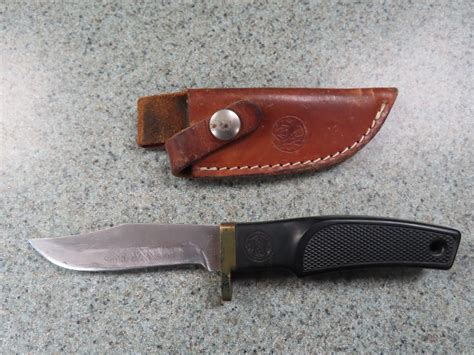 VINTAGE SMITH AND WESSON FIXED BLADE KNIFE WITH LEATHER SHEATH | eBay