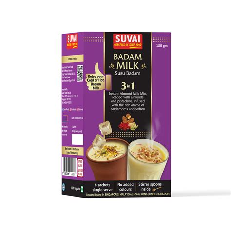 Kesar Badam Milk Premix (180g) - Suvai Foods