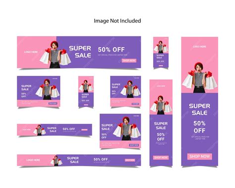 Premium Vector | Creative fashion web ads banner and google display ads template design