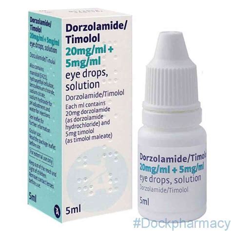 Dorzolamide Timolol Eye Drop - Cosopt Generic, 5ML - Dock Pharmacy