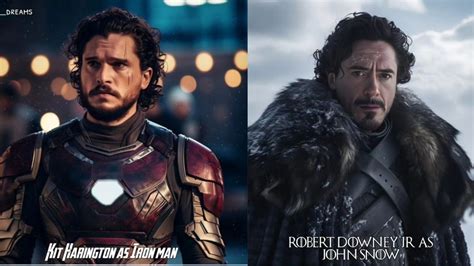 Robert Downey Jr. As Jon Snow To Kit Harrington As Iron Man: AI Swaps ...