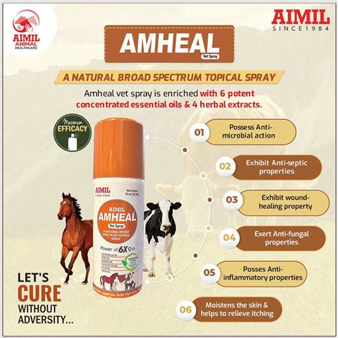 Buy Amheal Vet Spray for all types of skin infections in cattles & Pets ...