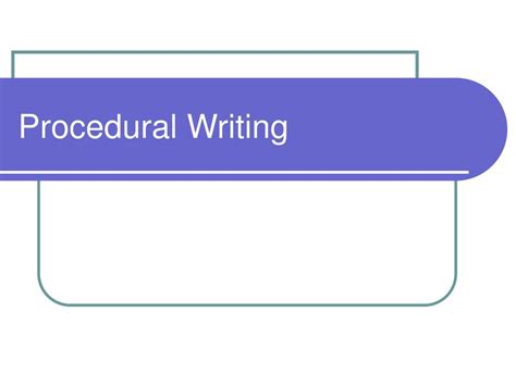 Image result for Procedural Writing Model