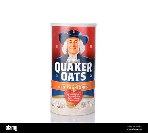 IRVINE, CA - January 05, 2014: A box of Quaker Oats Old Fashioned. Founded in 1901 the Quaker ...