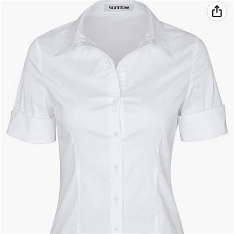 White 3/4 sleeve button up in 2024 | White shirts women, Fancy shirt ...