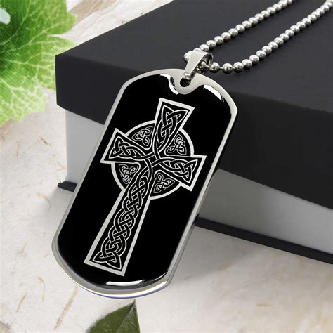 Personalized Celtic Cross Necklace, Engraved Celtic Jewelry ...