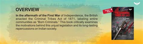 Buy The Criminal Tribes Act 1871: The Devious Law that Turned Heroic ...