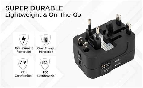 rts Type C (USB C) And USB A Universal Travel Adapter / International ...