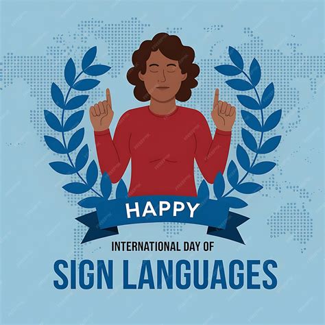 International Day of Sign Languages Celebration Vector Image ...