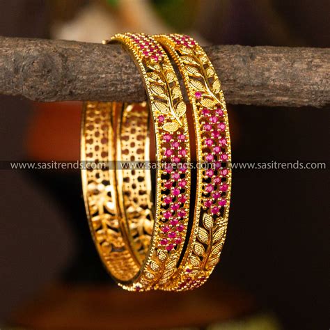 Micro Gold Plated AD Bangles - Exquisite Traditional Accessories ...