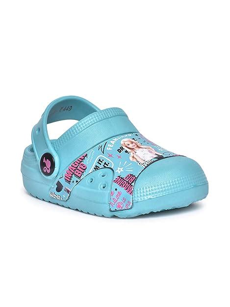 Barbie Kids Girls Moulds by Toothless Light Blue Clogs - 2 Kids UK (34 ...