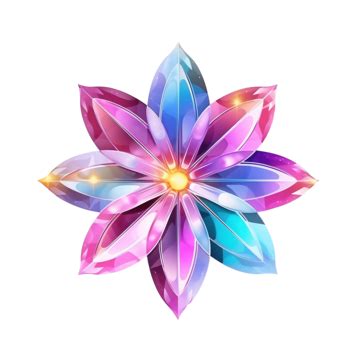 Bright Star Flower Shiny Sticker Label Glossy Decoration Abstract ...