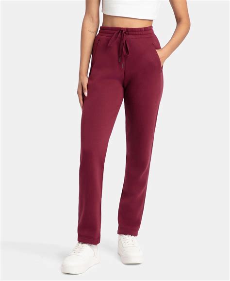 Buy Super Combed Cotton Rich Fleece Fabric Straight Fit Trackpants with ...