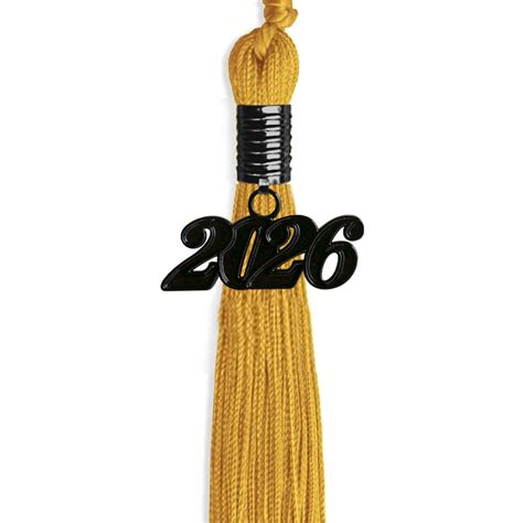 Gold Graduation Tassel With Black Date Drop – Endea Graduation