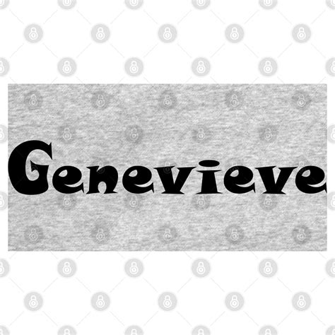 Genevieve Name Design - Cute Font, Minimalist, with Black Lettering ...
