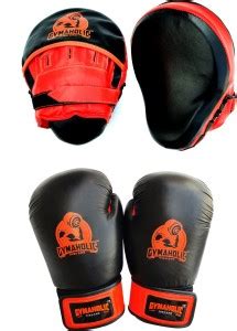 GYMAHOLIC Boxing Set Includes Injection Moulded Padded Leather Gloves ...