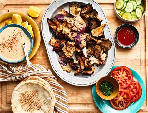 Shawarma-Style Chicken and Mushroom Kebabs Recipe
