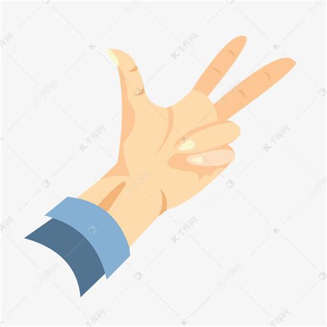 高清三个手指手势素材图片免费下载-千库网