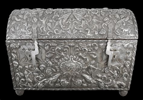 Massive, Spanish Colonial Silver-Clad Chest from the Viceroyalty of ...