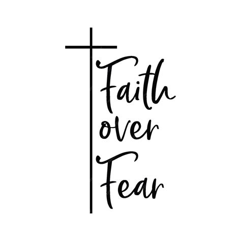 Premium Vector | Faith over fear typographic t shirt design ...