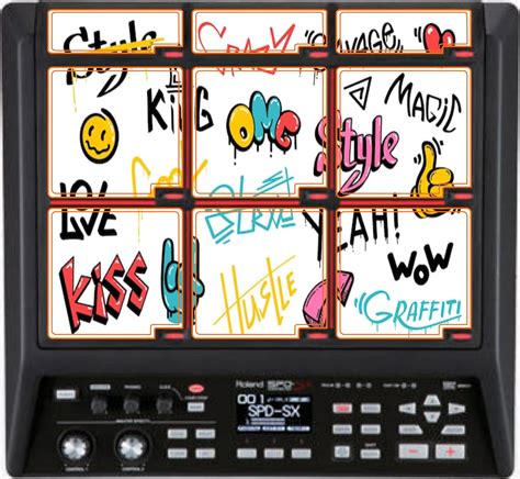 Rhythm Pro Self Adhesive Octapad SPD-SX PVC STICKERS (Set of 9 PCS ...