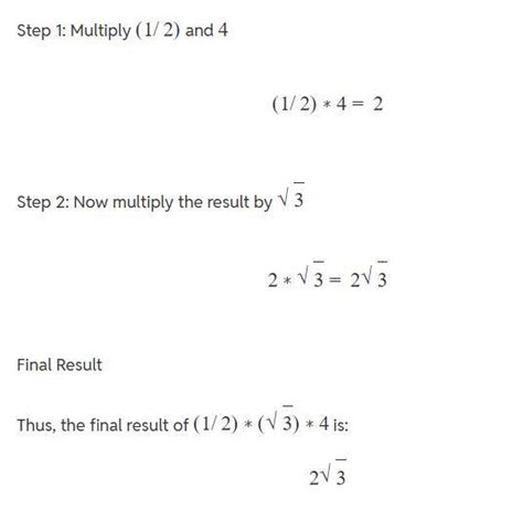 1 by 2 multiply root 3 by 4 - Brainly.in