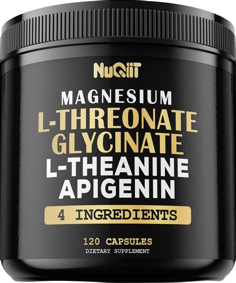 Amazon.com: Magnesium L-Threonate 1500mg L-Theanine 200mg Apigenin ...