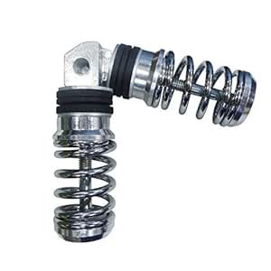 A&A Automobile® Spring Coil Silver Color Bike Foot Pegs/Foot Rests Set ...