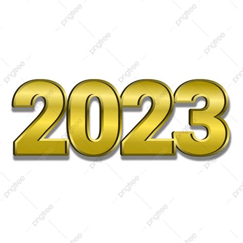 2023 Text Vector Design Images, 2023 Golden Text, 2023, Golden 2023 ...